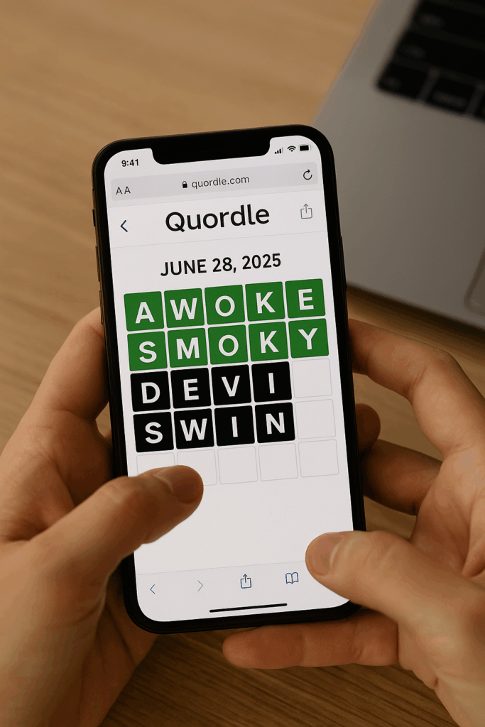 Quordle June 28 2025 Answer & Hints