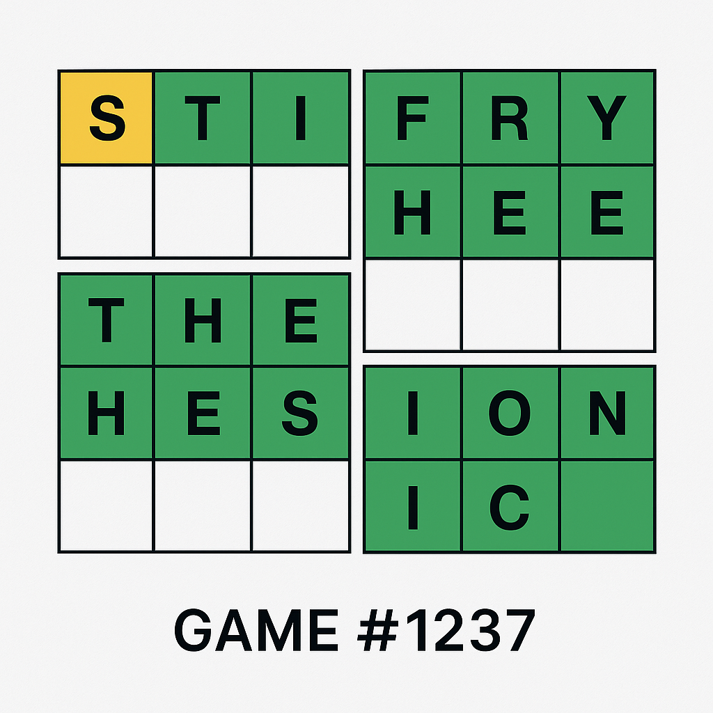 Quordle 14 June 2025 Answer – Game #1237