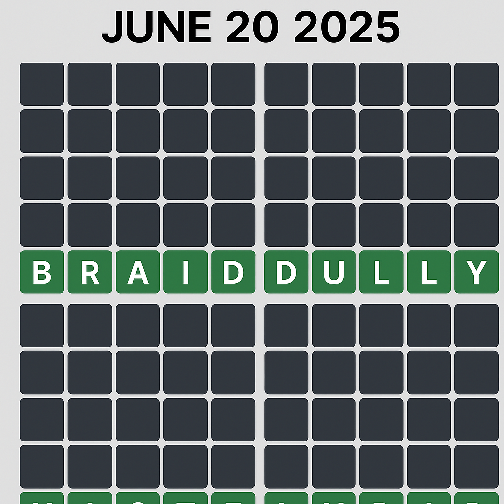 Quordle June 20 2025 Answer – Hints & Tips