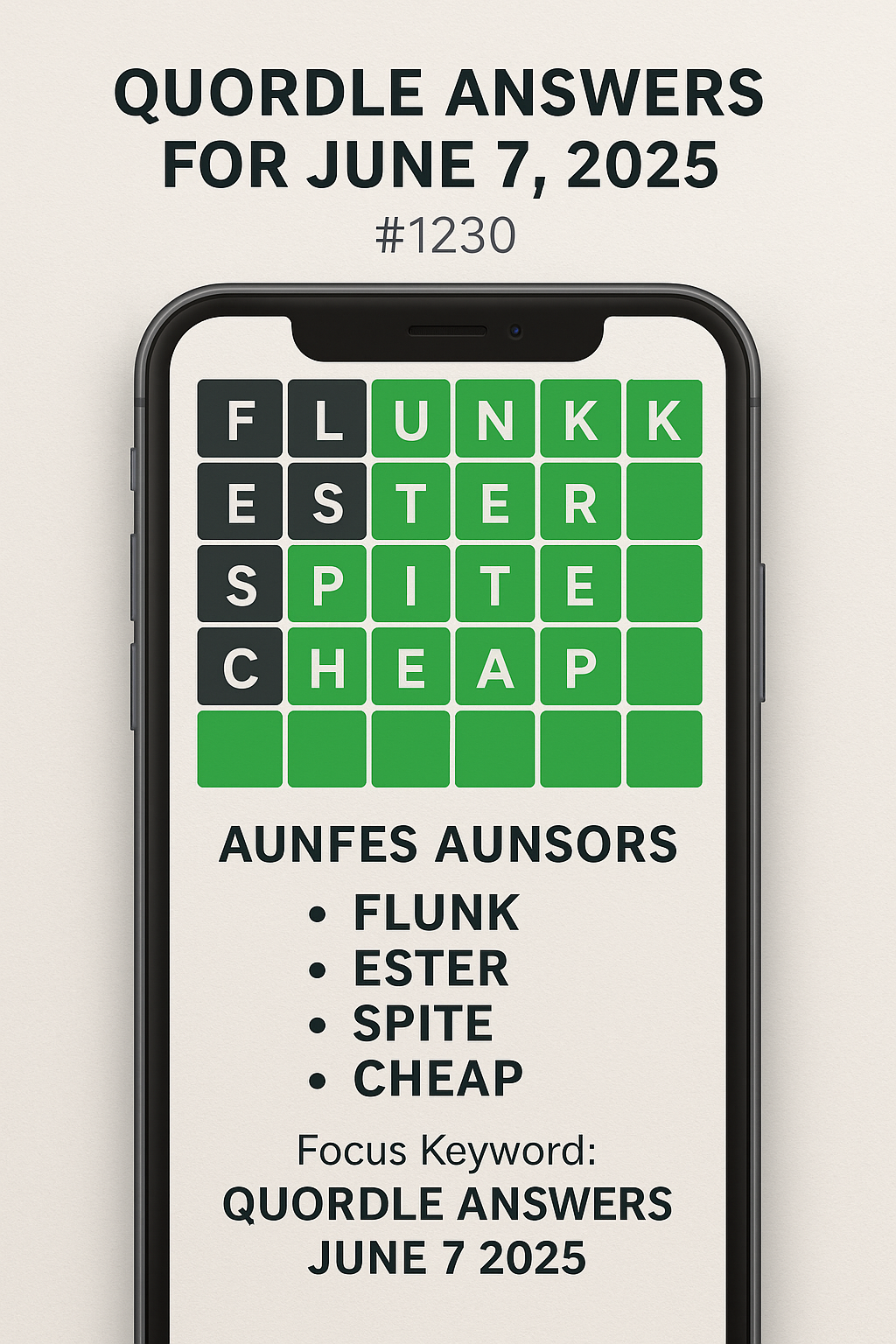 Quordle Answers June 7 2025 – Today’s Hints & Puzzle Breakdown