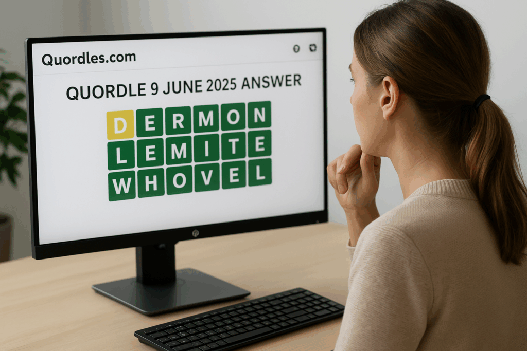 Quordle 9 June 2025 Answer – Hints, Solutions & Guide